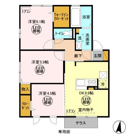 グランマーレ　Hの間取り