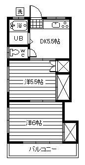 府中市紅葉丘３丁目のアパートの間取り