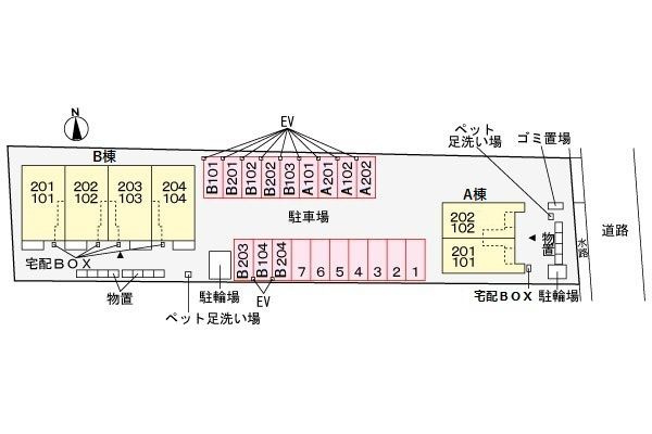 エスポワール家久Ｂの駐車場