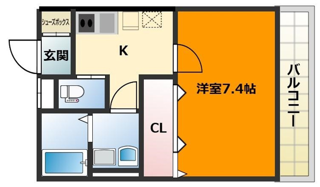 【間取り】 | エルミタージュ小若江1号館