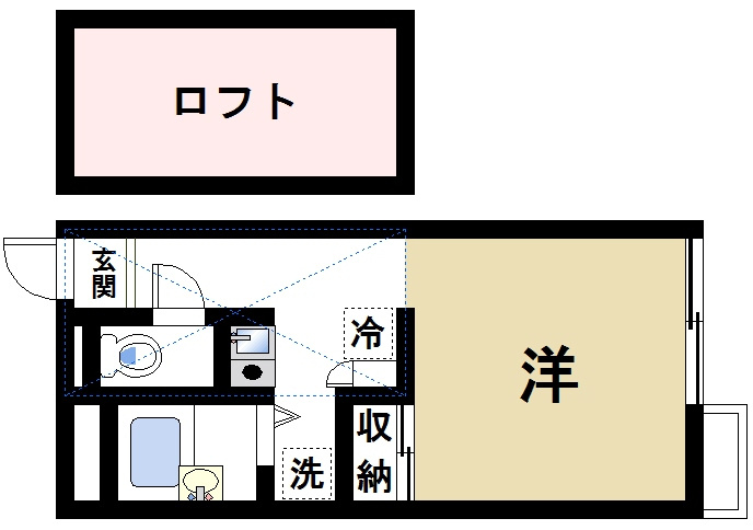 レオパレス奈良東の間取り|使いやすい間取りです