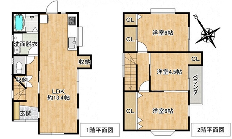 安佐北区口田南９丁目の間取り