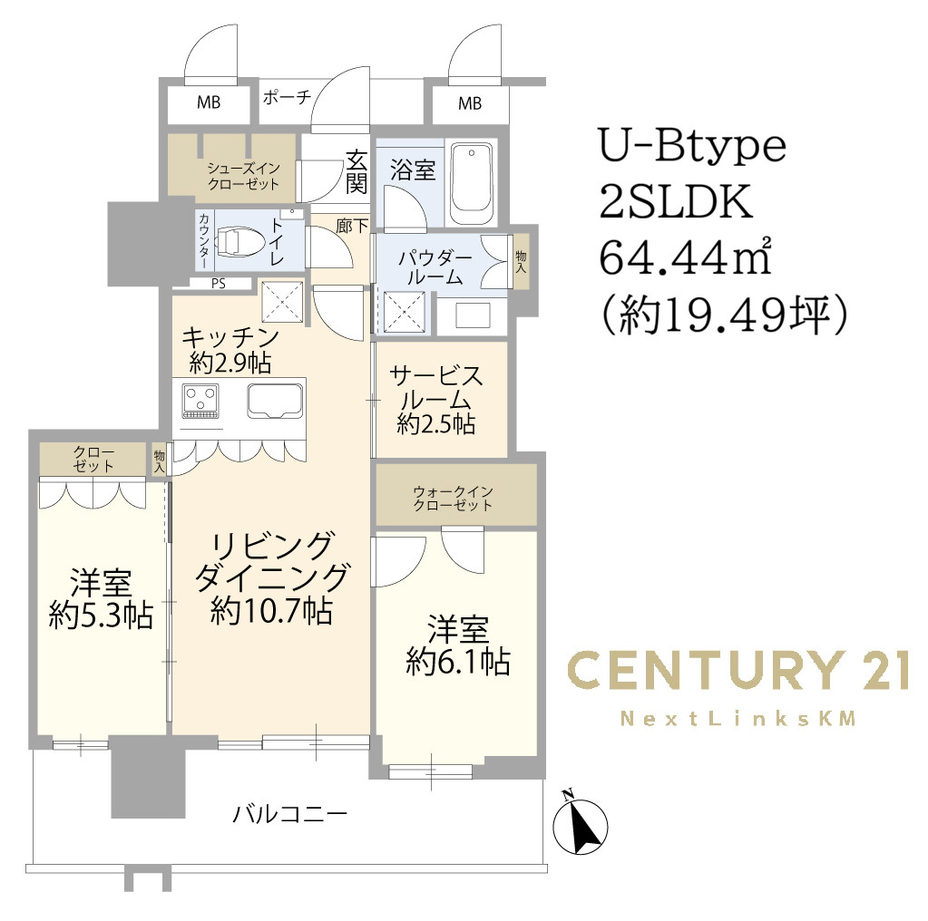 MJR熊本ゲートタワー／9階の間取り