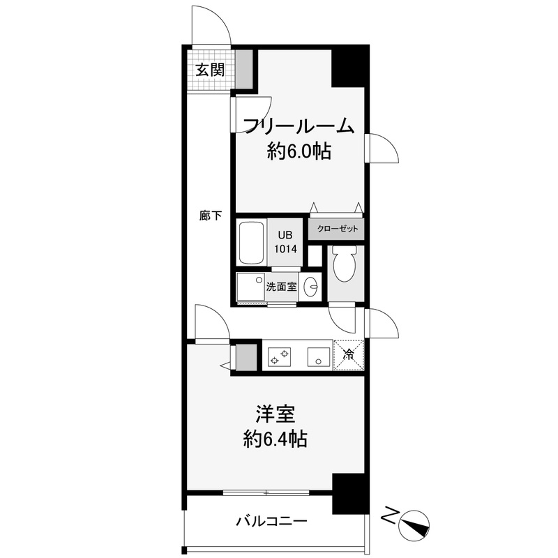 レジディア神戸三宮プレイスの間取り