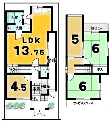 桃山町山ノ下のその他|【現状まどり】
中古戸建としても販売中
価格１４８０万円　
建物６９.０６㎡