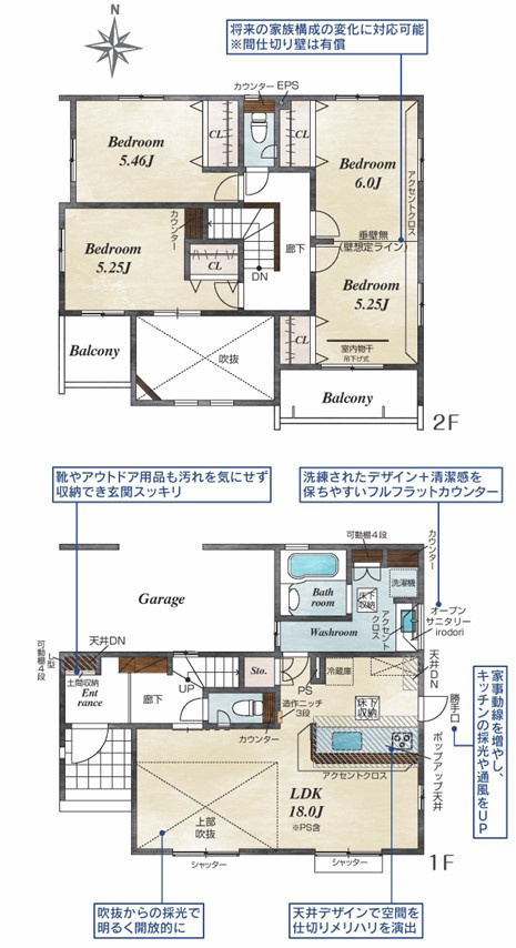 ブルーミングガーデン住吉町　4号棟の間取り