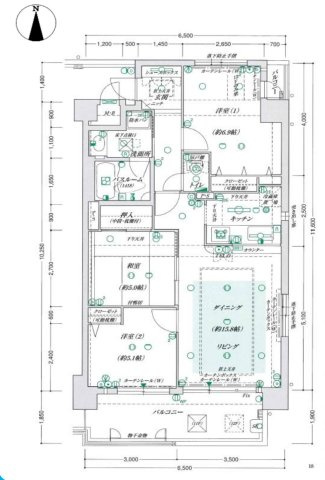 大阪市北区　オーナーチェンジマンション「南森町駅徒歩8分」「5路線アクセス」「北区アドレス」の間取り