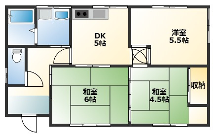 髙野貸家の間取り