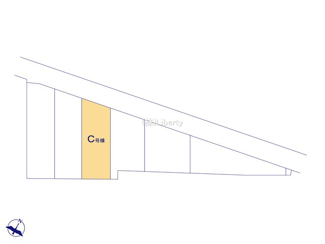 ひたちなか市足崎　新築戸建　C号棟の区画図