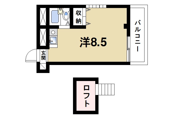 フラッツ郡山の間取り