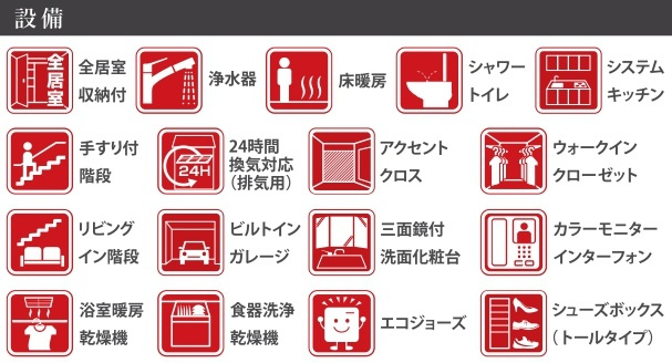 葛飾区柴又３丁目新築戸建【北野小学校：1分】の構造・工法・仕様|設備一覧
