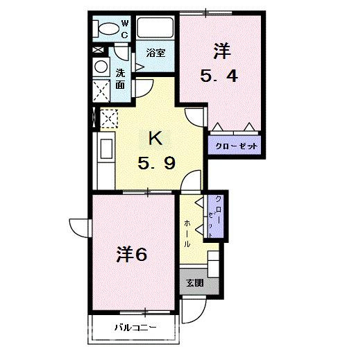 【間取り】 | ヴィラ　エンゼルＡ