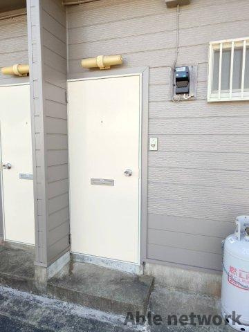 オオハシハイツＡ棟の玄関