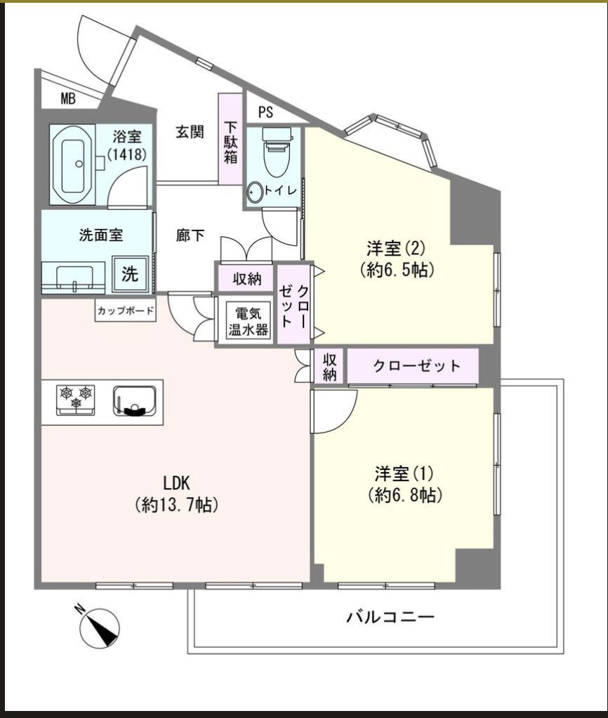 ★仲介手数料無料★ハイクレスト白金台(閑静な住宅街の立地、開放感のある2面バルコニー）