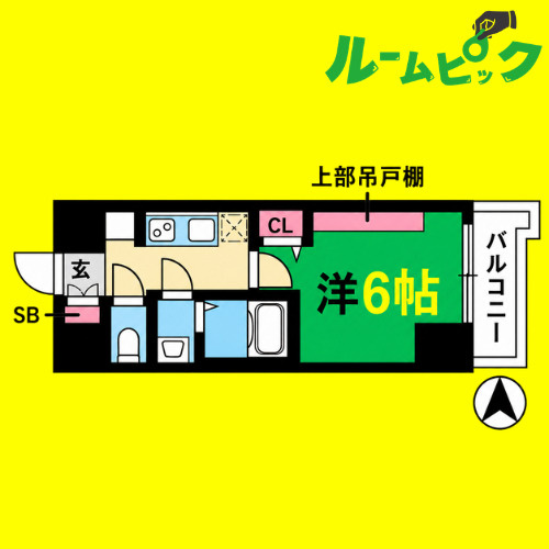 プレサンス高畑ルミア　名古屋市賃貸　仲介手数料無料の間取り