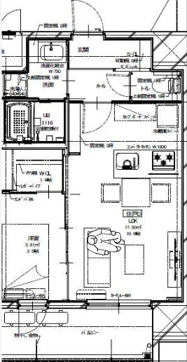 Alivis三国本町の間取り