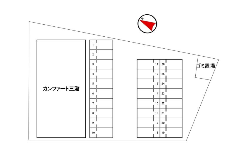 カンファート三潴の区画図