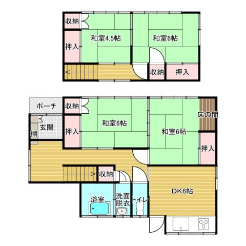 猿島郡五霞町大字元栗橋中古戸建の間取り