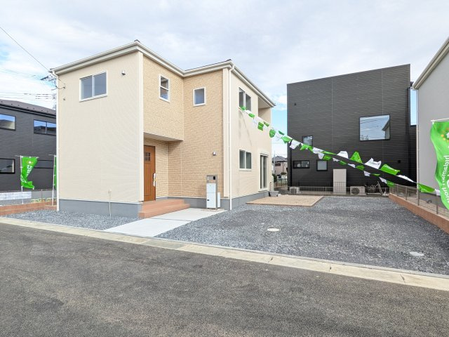 第2　土浦市並木　新築戸建　2号棟の前面道路含む現地写真|現地案内会開催中です！ 平日のご見学も可能です。 お気軽にお問い合わせください♪ 【リアライズ不動産】 0297-86-8370まで♪