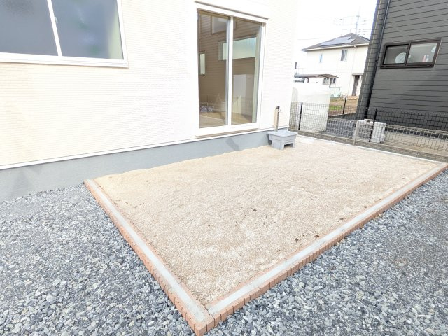 第2　土浦市並木　新築戸建　2号棟の庭|日当たりや広さを現地で体感してください。理想のガーデニングや家庭菜園を始めてみませんか。
