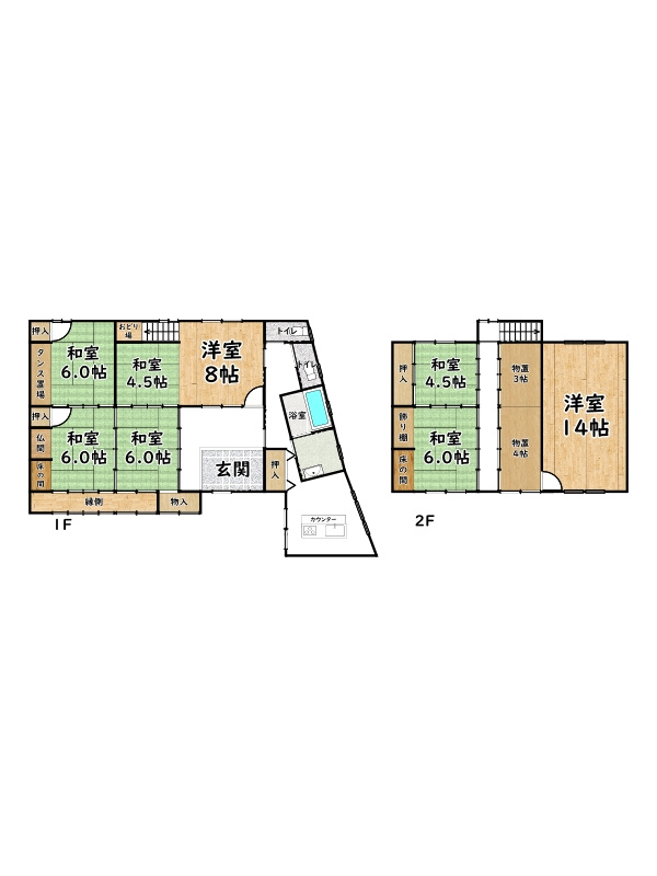 姫路市網干区垣内本町/中古戸建の間取り