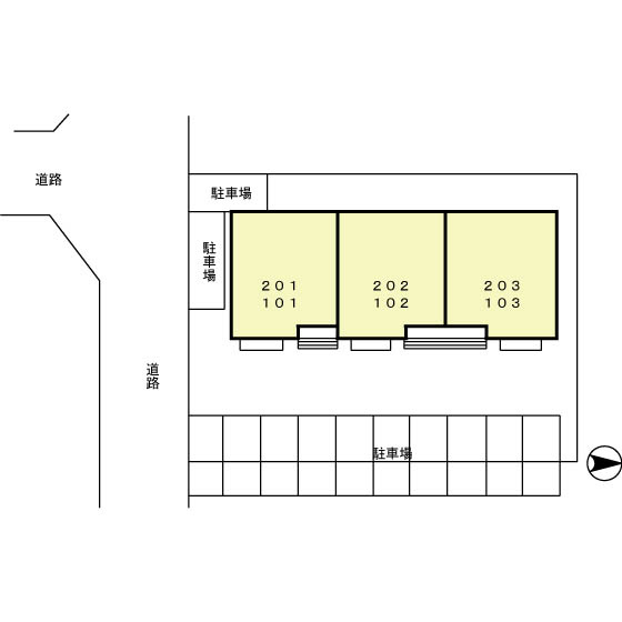 ア・レーズ101の区画図