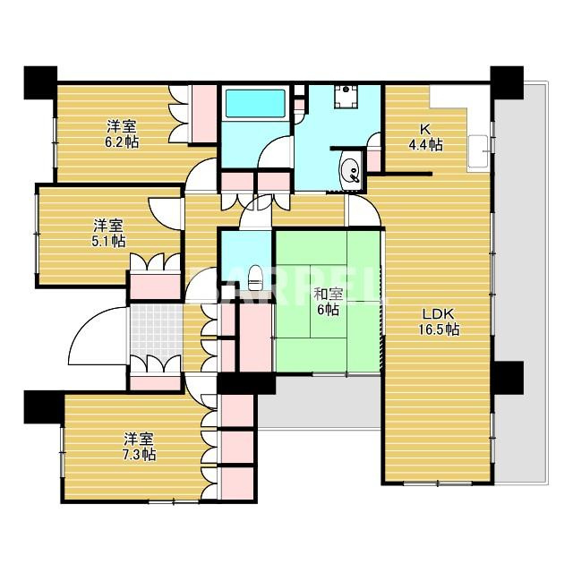 ジオ千里桃山台2番館の間取り