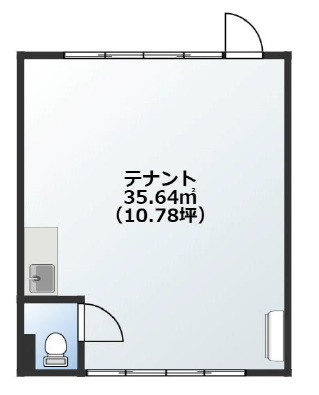 大津市大萱１丁目の店舗事務所の間取り