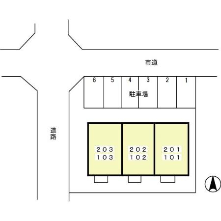 キューブ樋口201の区画図