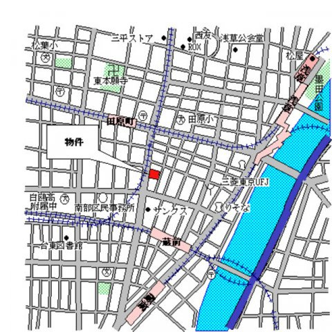 パークキューブ浅草田原町の地図