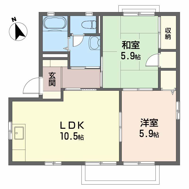 ハイツ足達C棟の間取り