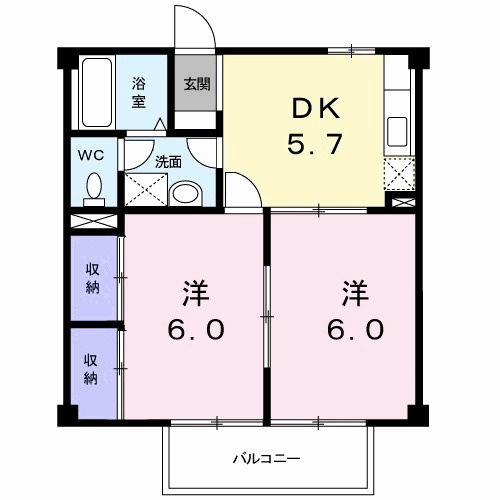 メゾンリーヴＭ・Ｋの間取り|間取図