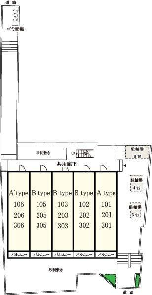 リブリ・yuukiⅡの区画図