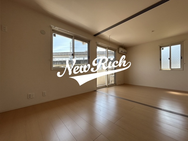 高崎市大八木町のアパートのバルコニー