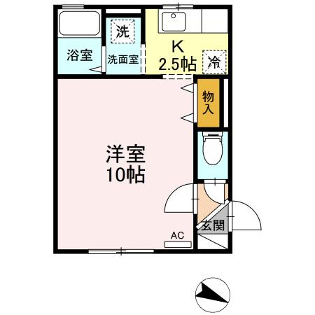 コーポビューラーⅢ101の間取り