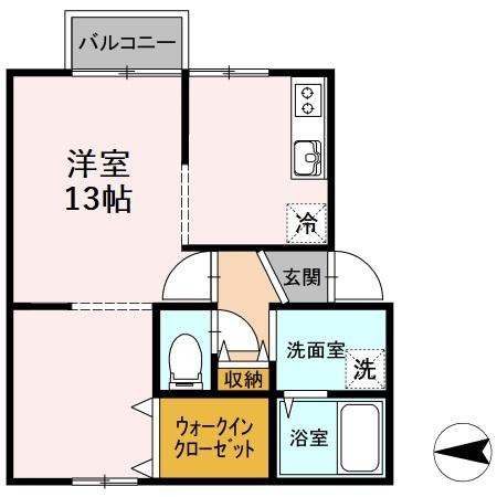 サンパティーク鎌田105の間取り