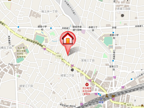 パールハイム経堂の地図