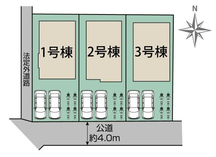 南区新戸新築戸建て　3号棟の区画図|区画図「南区新戸新築戸建て」