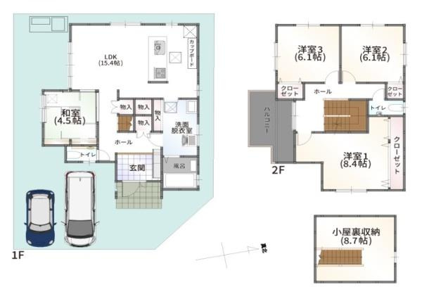 香芝市鎌田 ３号地 ／一戸建の間取り