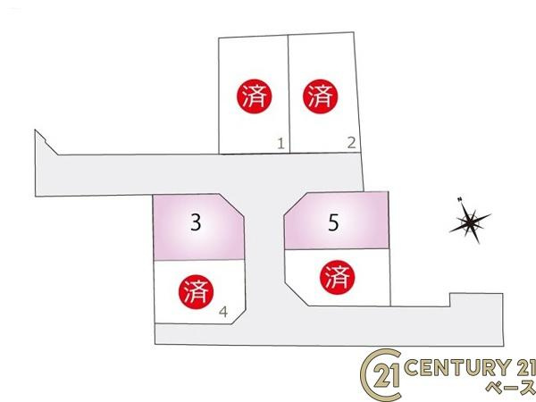 香芝市鎌田 ３号地 ／一戸建の区画図|■こちらの物件は３号地です！■