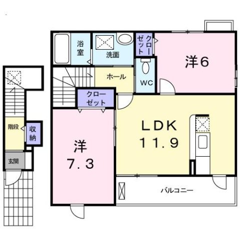 【間取り】 | サニースクエアＡ