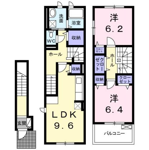 【間取り】 | シャン・ド・フルール　Ⅲ