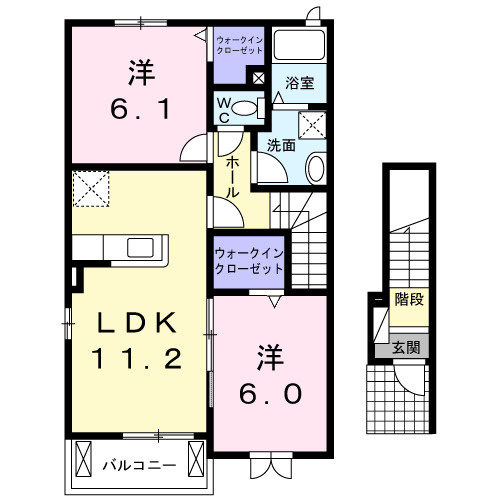 ノースリバーⅡ番館　Ｂの間取り
