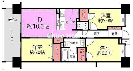 コスモ押上ガーデンシティの間取り|南向きにつきまして日当り・通風良好。新規フルリノベーションマンション。