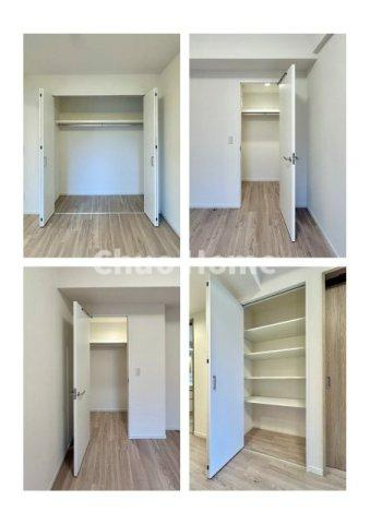コスモ押上ガーデンシティの収納|居室にはクローゼットを完備し、自由度の高い家具の配置が叶うシンプルな空間です。お子様の成長と必要になる子供部屋を与えるにはぴったりの間取りですね。