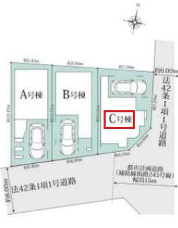 小豆沢4丁目新築戸建の区画図
