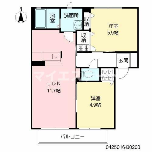【間取り】 | シャーメゾンルミエールⅡ