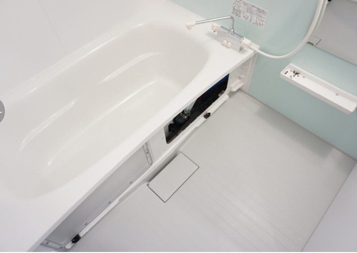 カルムＳＳの浴室|追い炊き機能付、1坪風呂