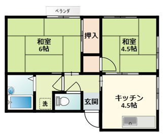 【間取り】 | 柏原タカ荘