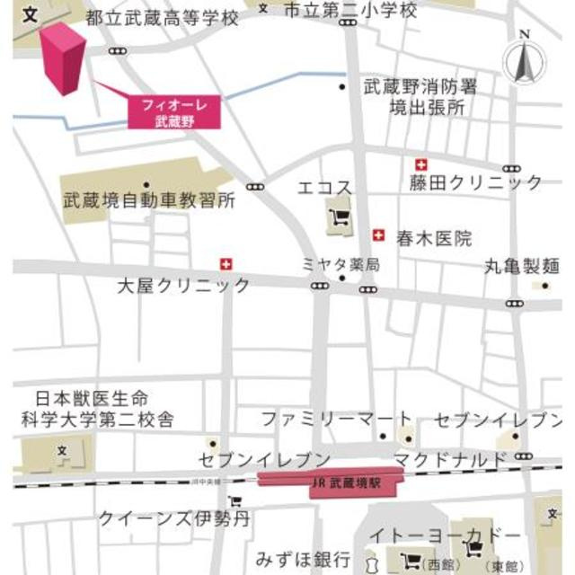 フィオーレ武蔵野の地図